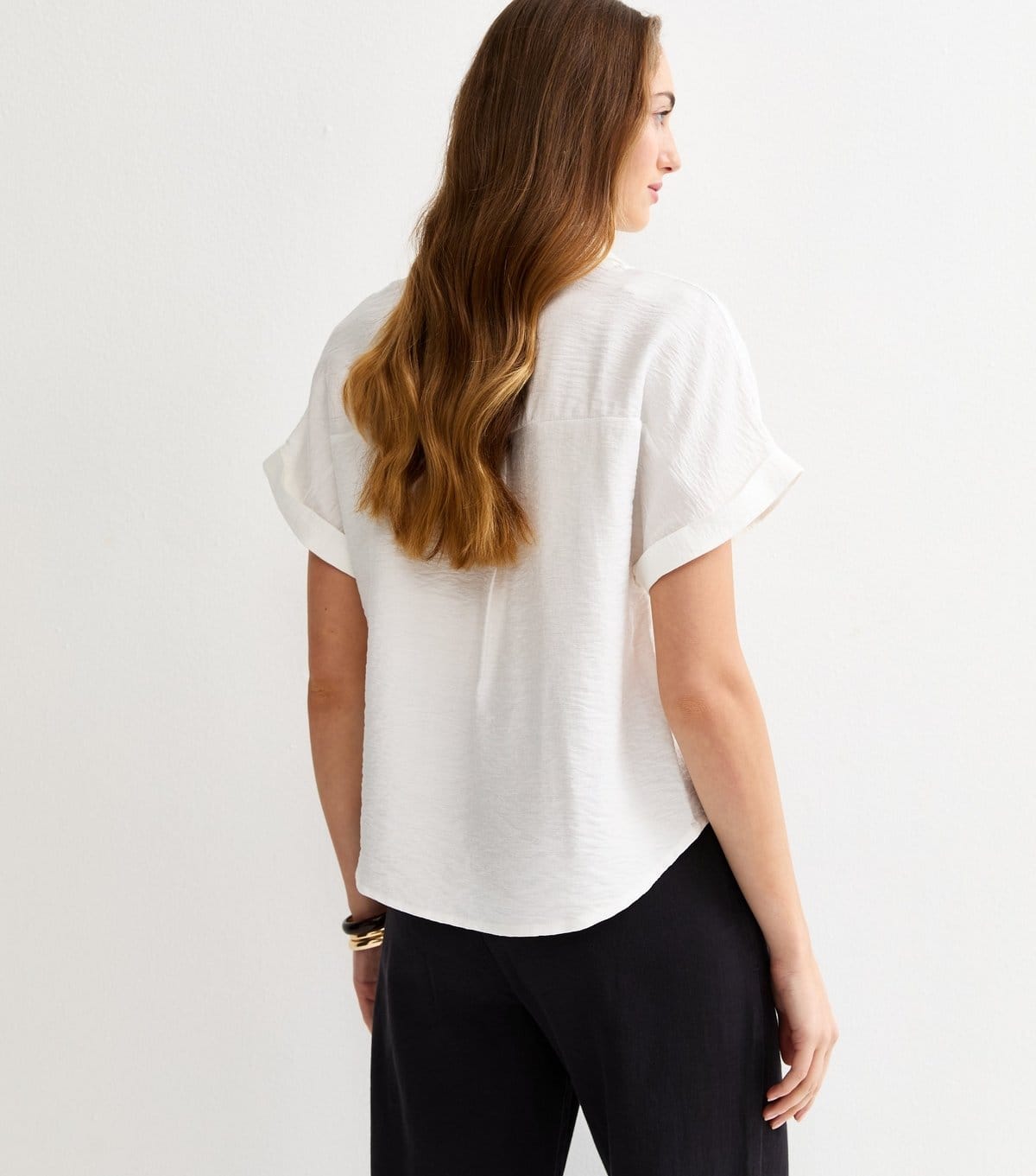 New Look Women's Tall White Relaxed Short Sleeve Shirt New Look - 4