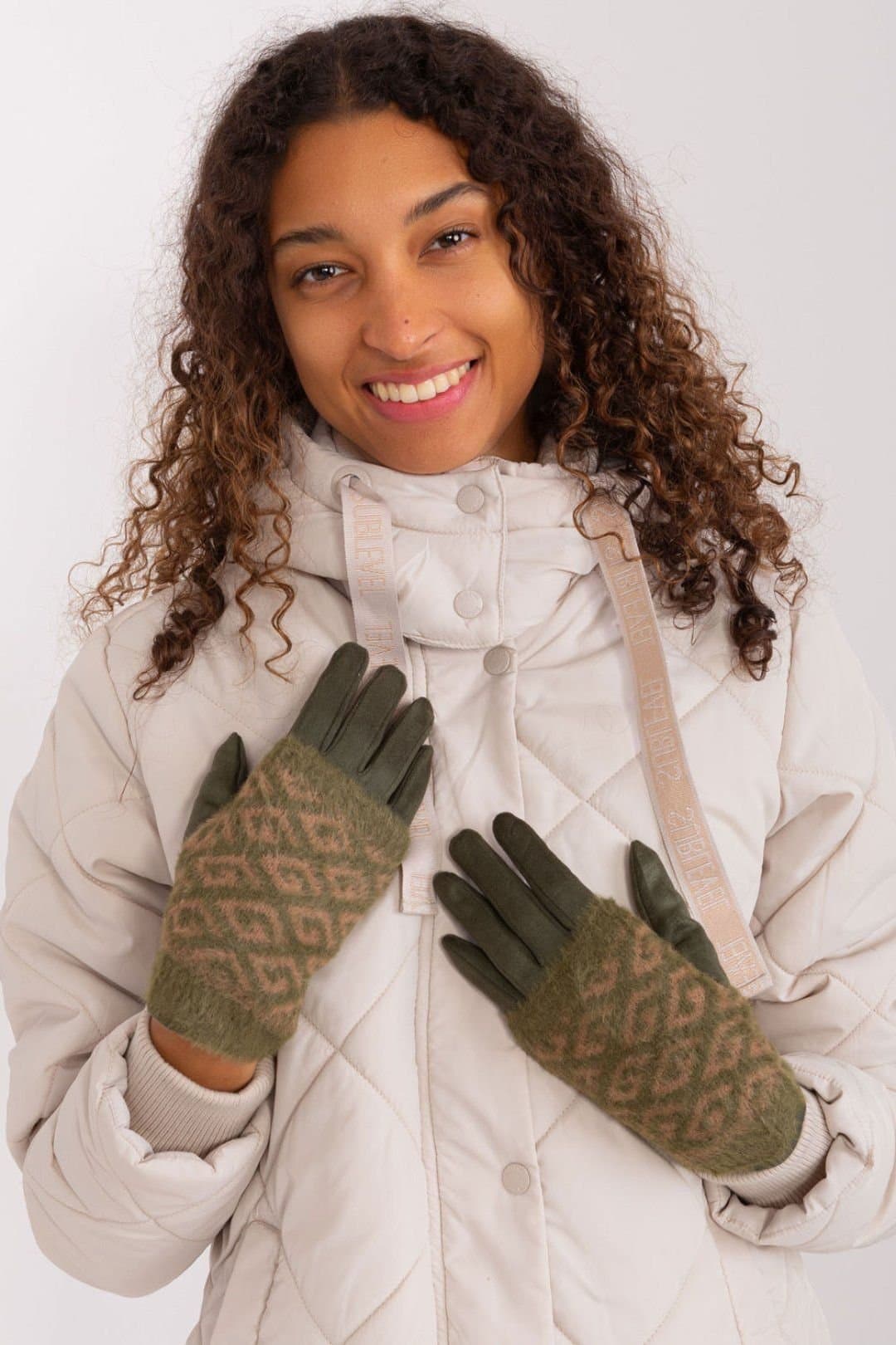 Love Lace Love Lace Women's Smooth Touchscreen Gloves with Removable Knit Insulation & Flower in Green