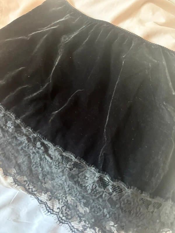 ASOS Black velvet lace skirt