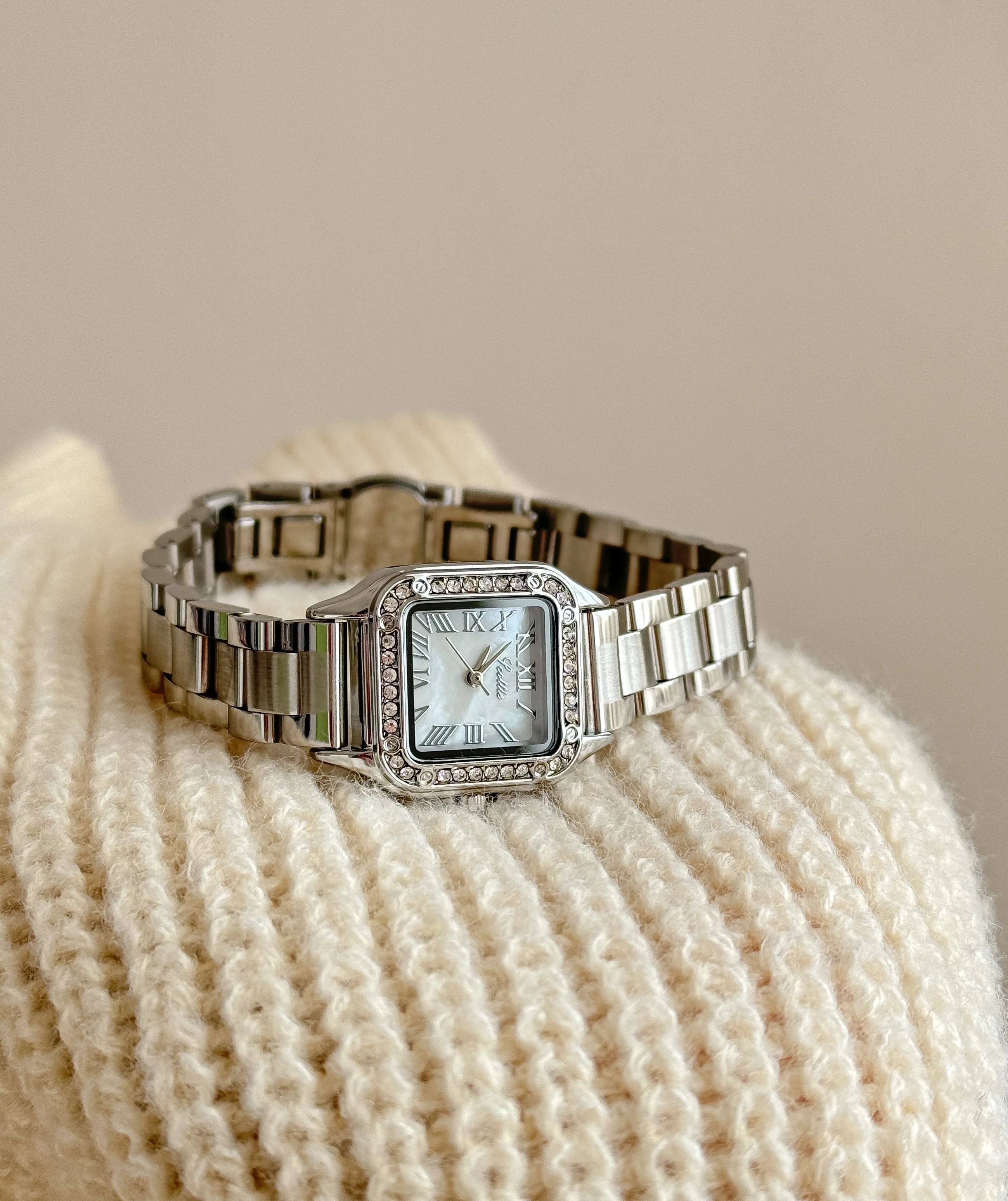 VON BREYER VON BREYER Women's Luna Watches Silver Watch with Diamond-Set Bezel in a Luxury Red Presentation Box - 3