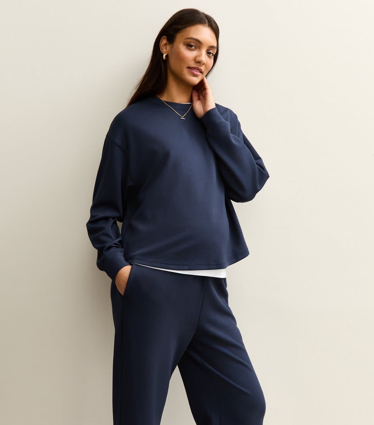 New Look New Look Navy Jersey Maternity Sweatshirt