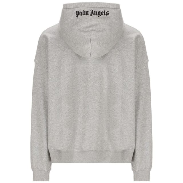 Palm Angels Palm Angels Men's Embroidered Logo Grey Hoodie - 2