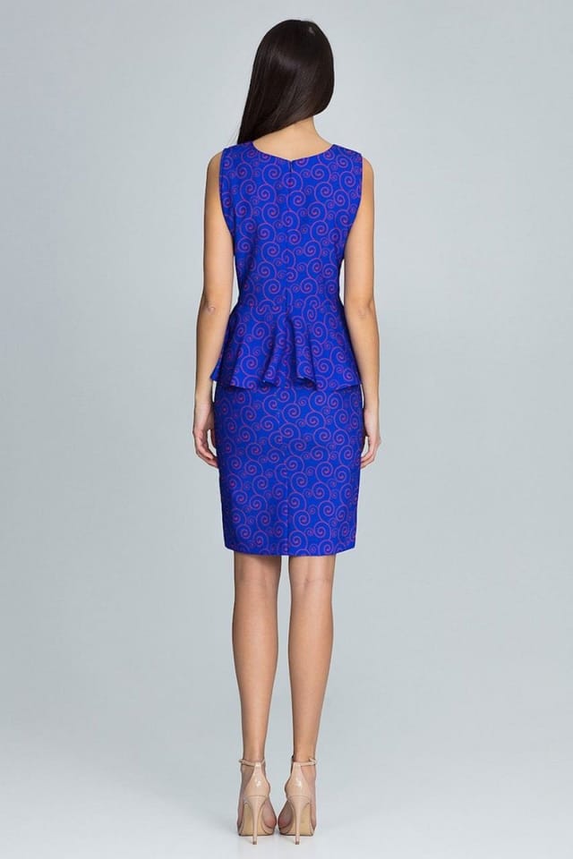Love Lace Love Lace Women's Elegant Skirt Blouse Set with Frill in Blue - 2