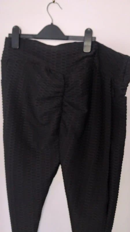 Tik Tok Black Honeycomb Scrunch Bum Leggings | Size UK 18 (3XL) Tik Tok Anti-Cellulite