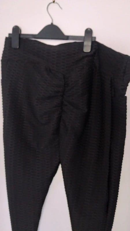 Tik Tok Black Honeycomb Scrunch Bum Leggings