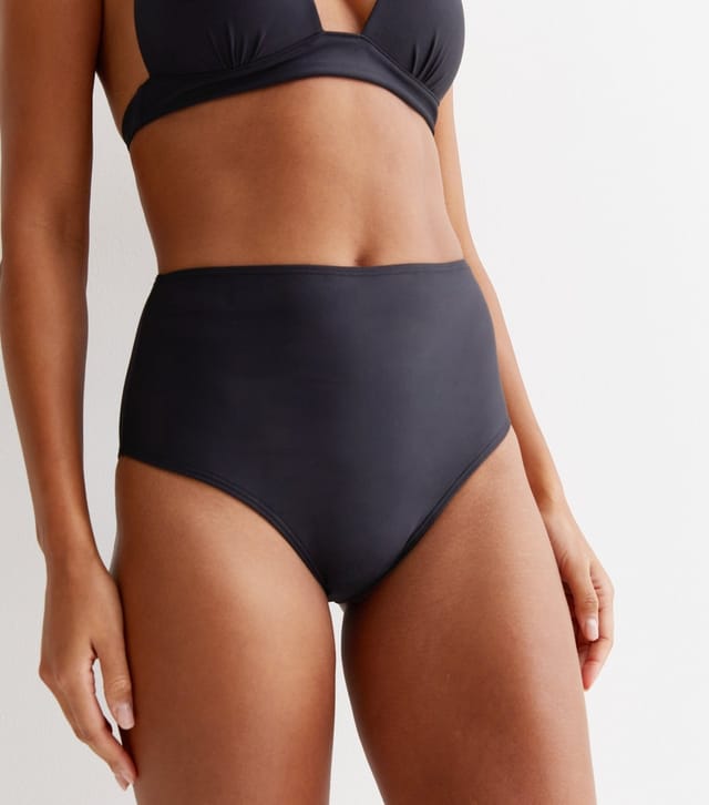 New Look Women's Black High Waist Bikini Bottoms New Look - 3