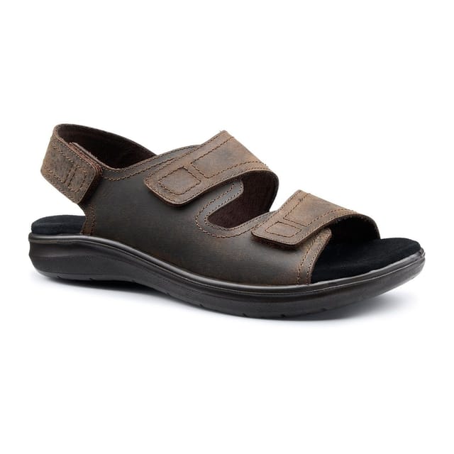 Hotter Hotter Men's 'Causeway' Classic Sandals in Dark Brown - 2
