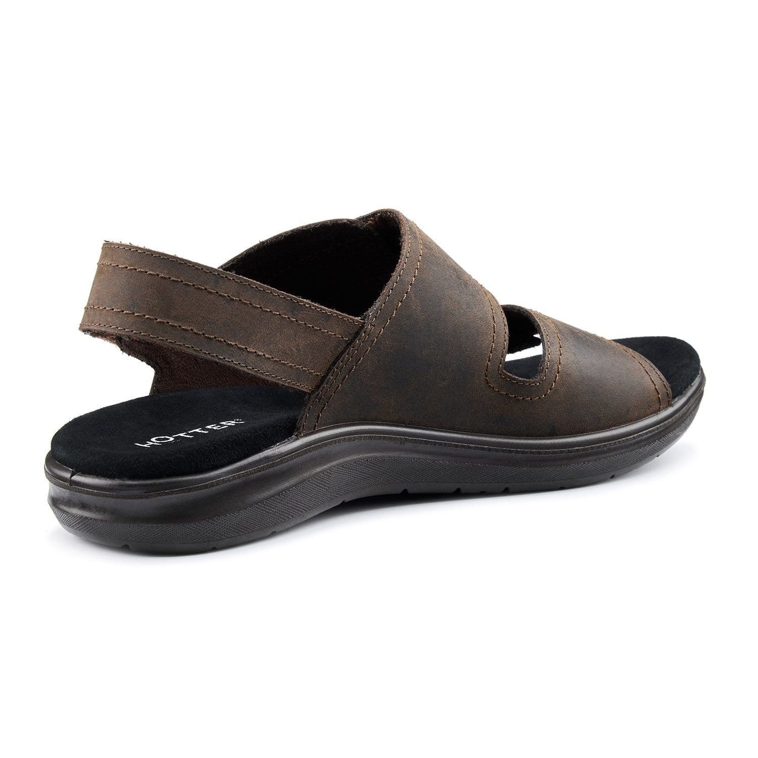 Hotter Hotter Men's 'Causeway' Classic Sandals in Dark Brown - 4