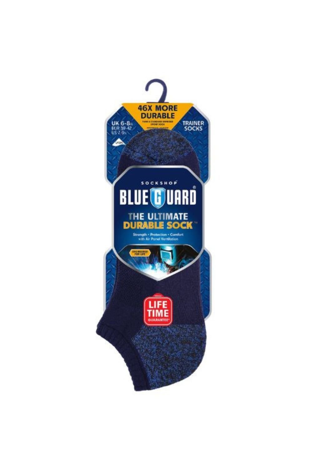 SOCKSHOP Blue Guard SOCKSHOP Blue Guard Men's 1 Pack Work Heavy Duty Ankle Socks with Reinforced Heel & Toe in Navy - 2