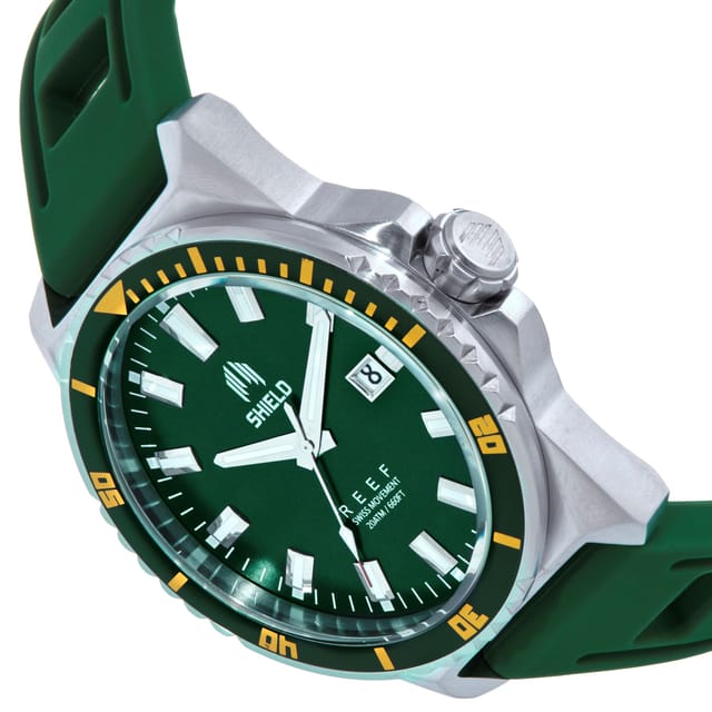 Shield Shield Men's Reef Strap Watch w/Date - Green - 2