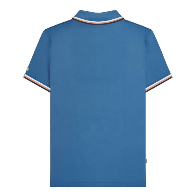 Lambretta Lambretta Men's SS25 Triple Tipped Big & Tall Polo Shirt in Baby Blue - 2