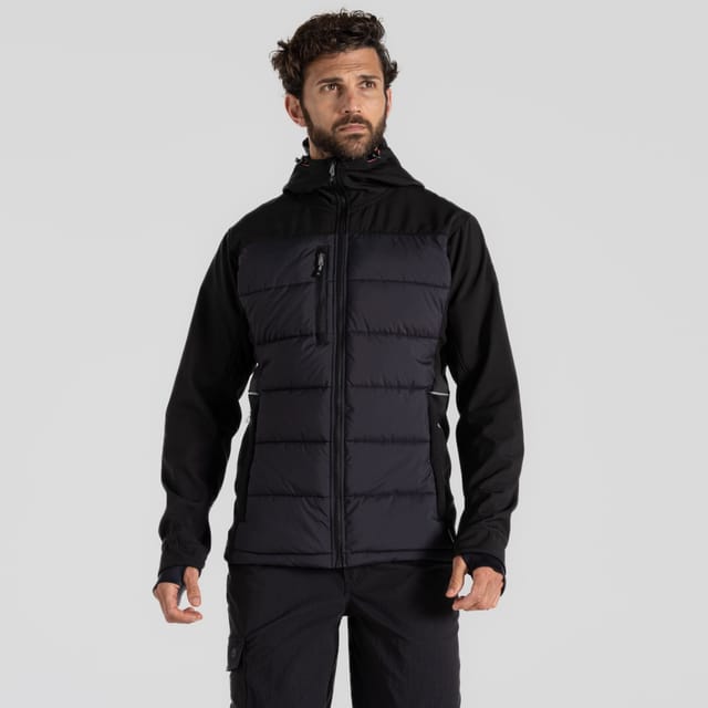 Craghoppers Craghoppers Men's Cawood Stretch Insulating Microfleece Hybrid Jacket in Black - 3