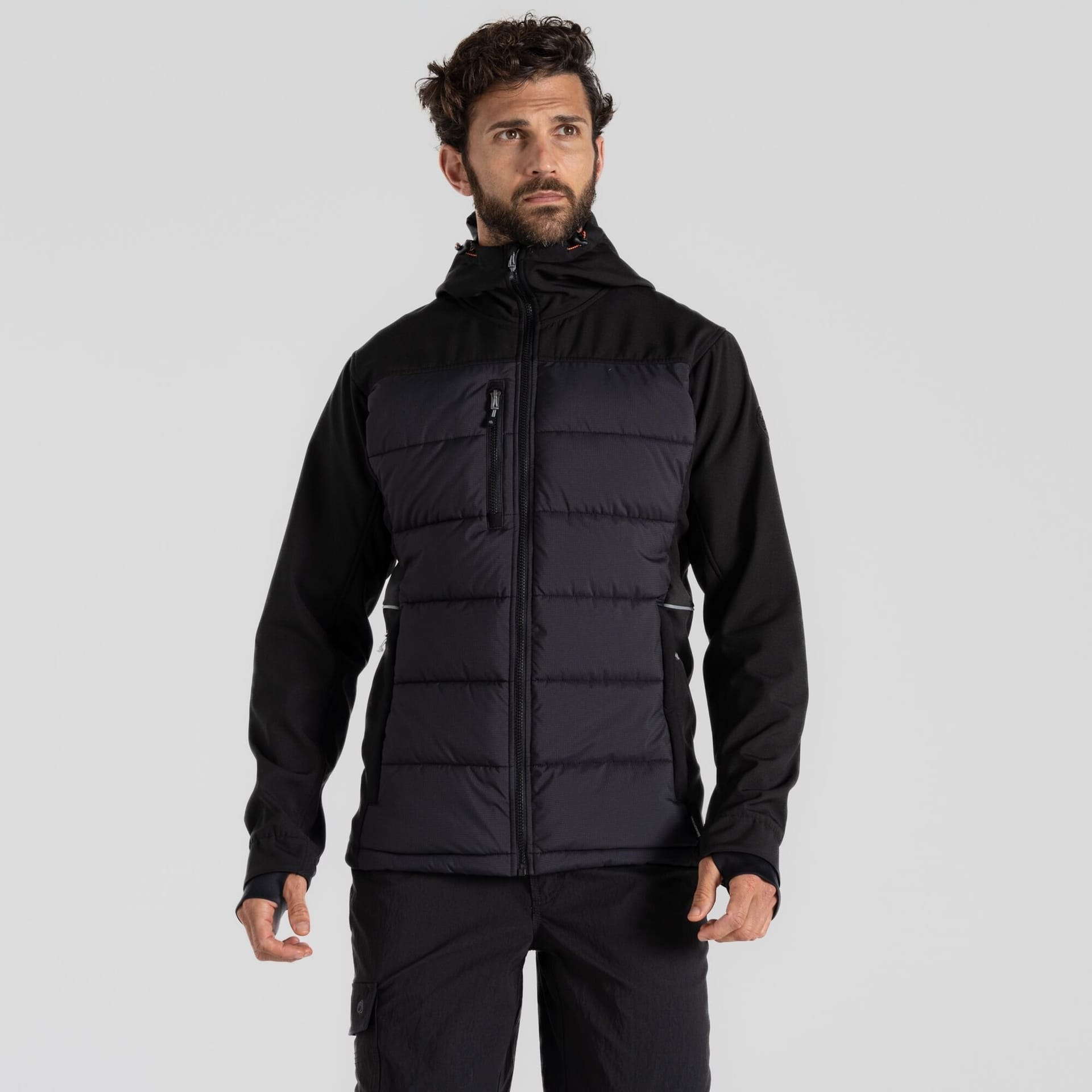 Craghoppers Craghoppers Men's Cawood Stretch Insulating Microfleece Hybrid Jacket in Black - 4