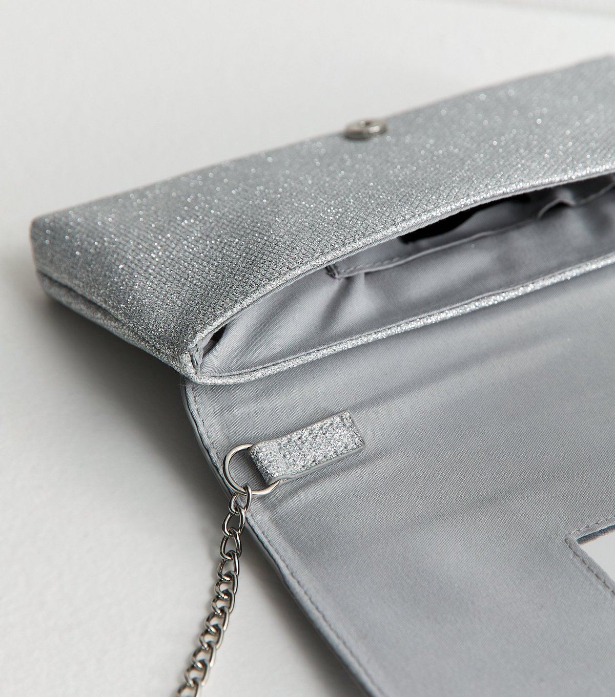 New Look Silver Diamanté Embellished Chain Shoulder Bag New Look - 4