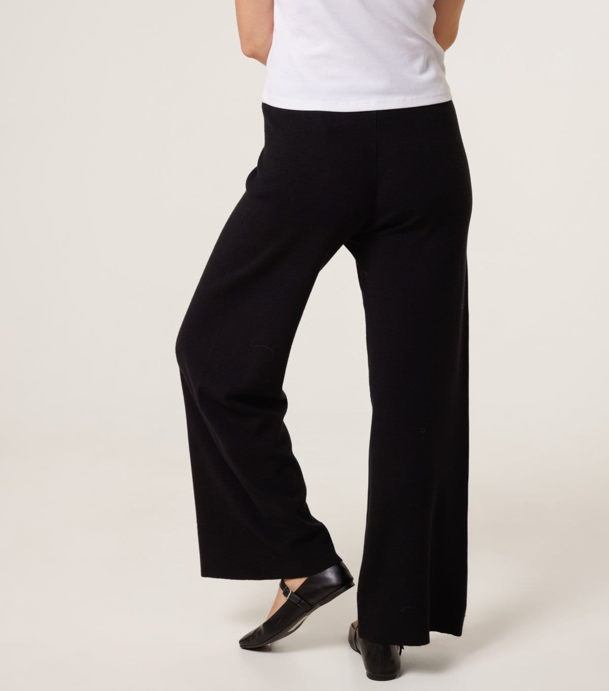 Blue Vanilla Women's Black Knitted Wide Leg Trousers Blue Vanilla New Look - 4