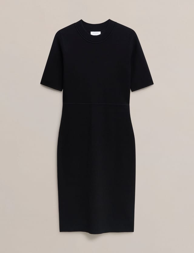 Hobbs London Hobbs London Women's Bridget Short Sleeve Knitted Midi Dress in Black - 2