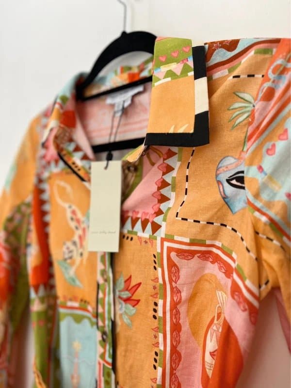 Never Fully Dressed Never Fully Dressed Soller Patchwork Midi Shirt Dress | UK 4 | BNWT
