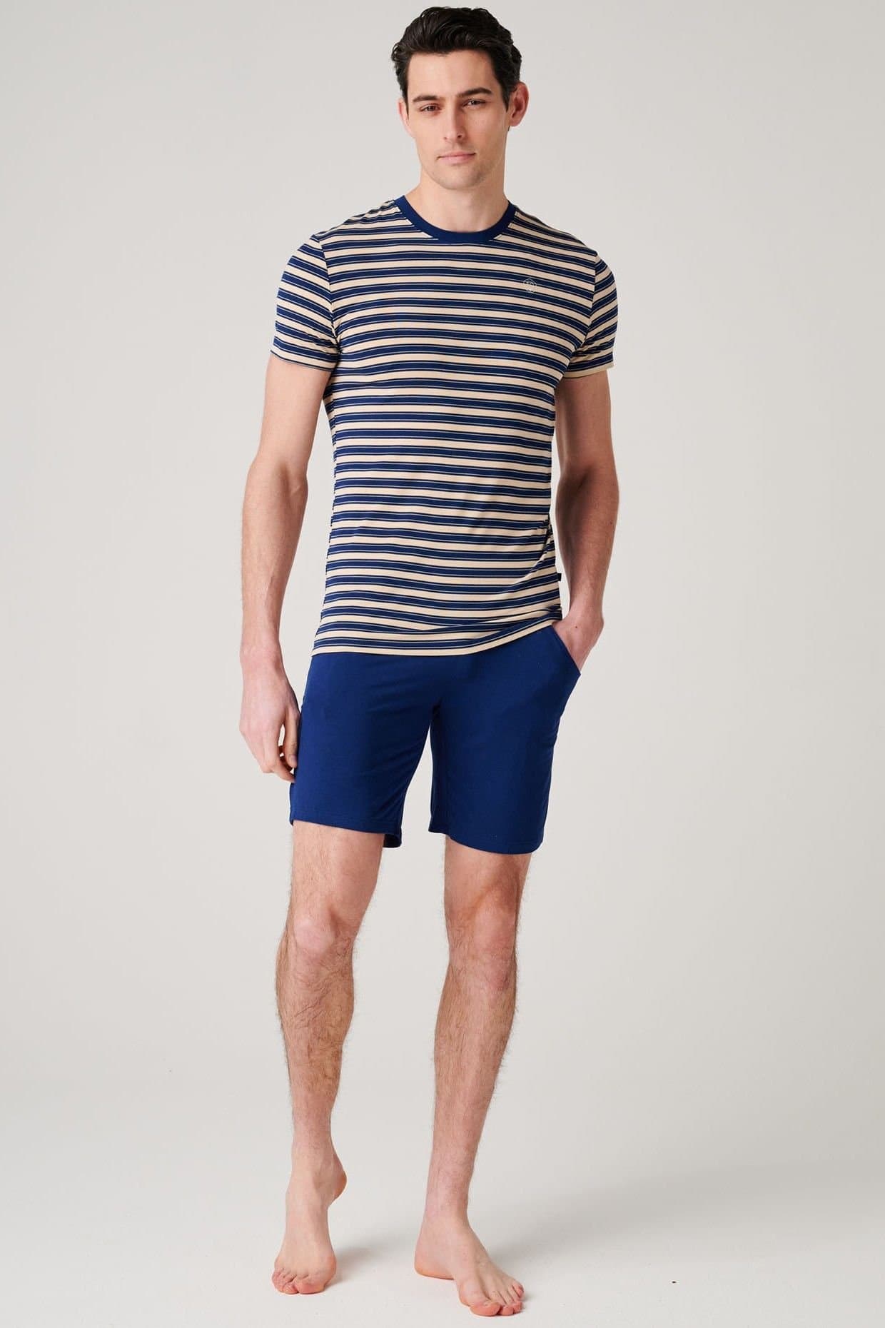 British Boxers British Boxers Men's "Sandstone" Bamboo Short Pyjama Set