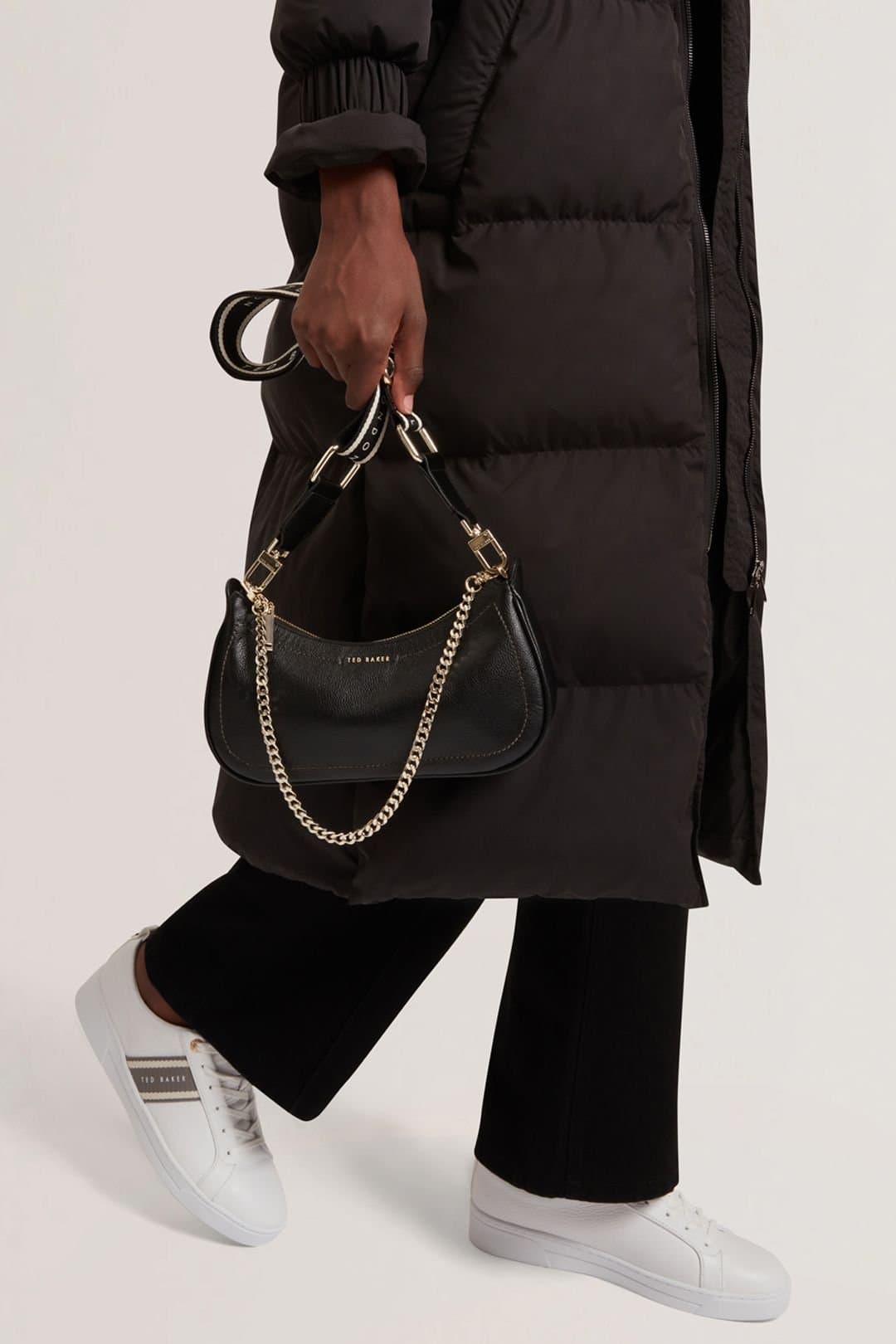 Ted Baker Ted Baker Women's Laarna Webbing Small Leather Shoulder Bag Black