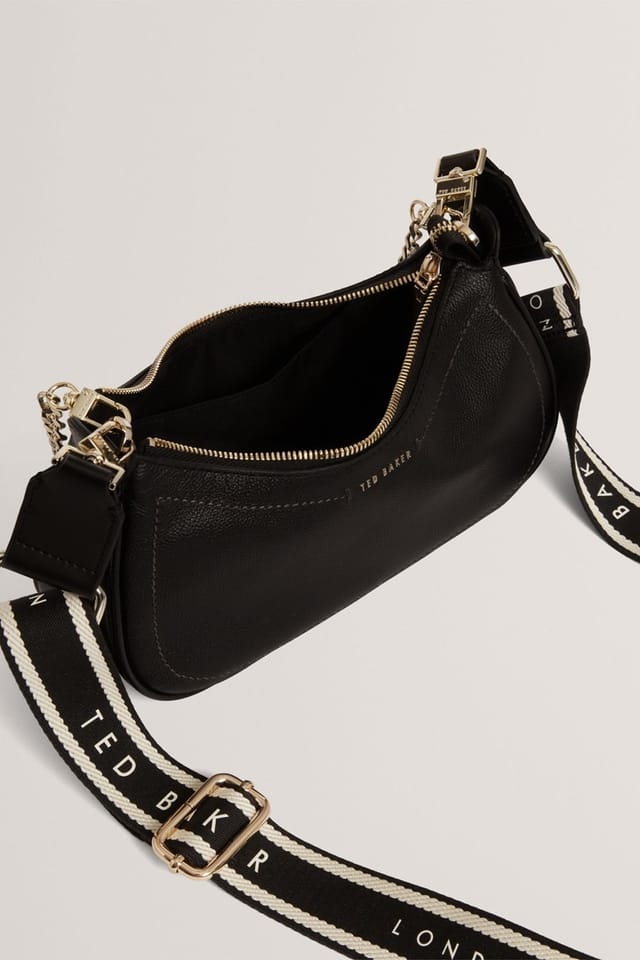 Ted Baker Ted Baker Women's Laarna Webbing Small Leather Shoulder Bag Black - 2