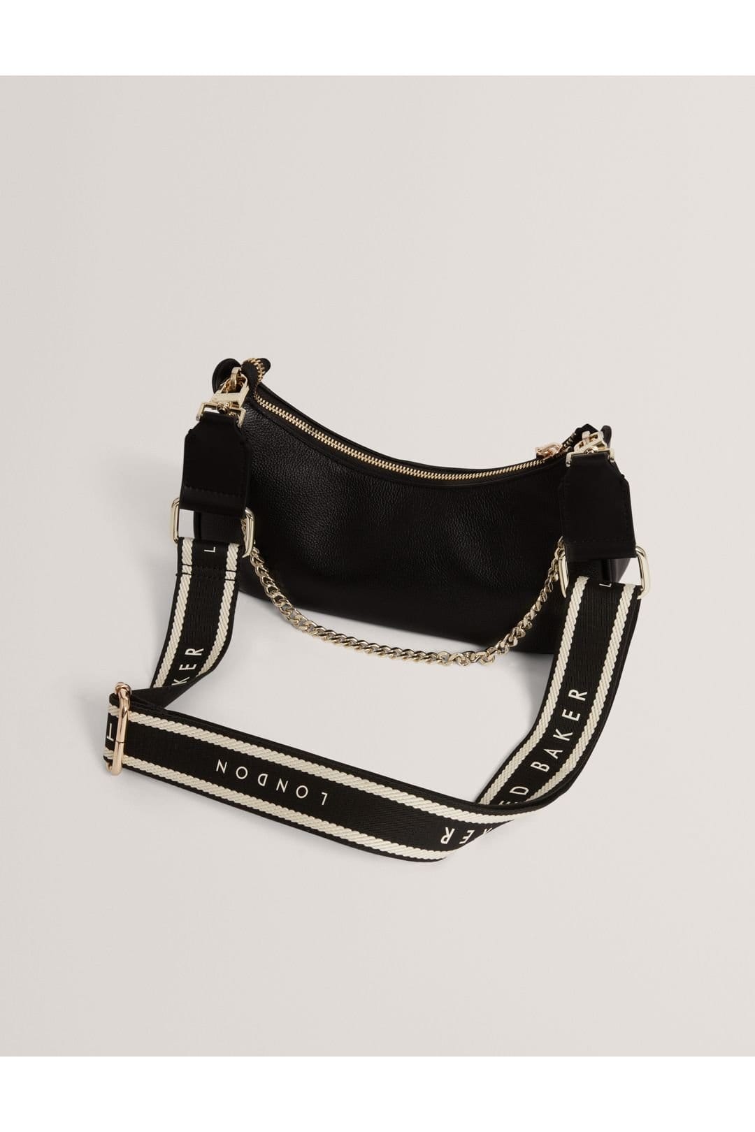 Ted Baker Ted Baker Women's Laarna Webbing Small Leather Shoulder Bag Black - 4