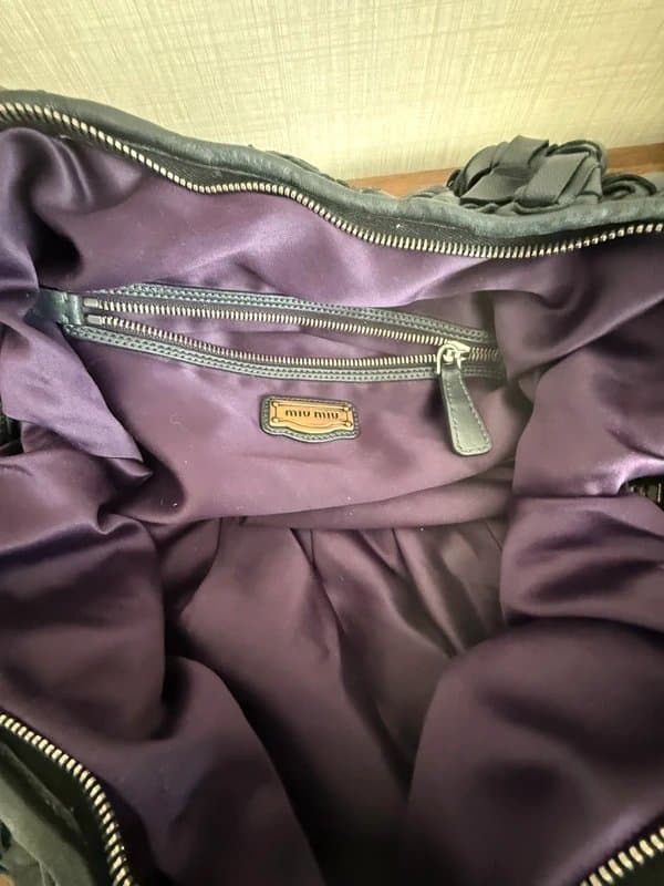 Miu Miu Vintage Miu Miu Woven Napa Leather Hobo Bag