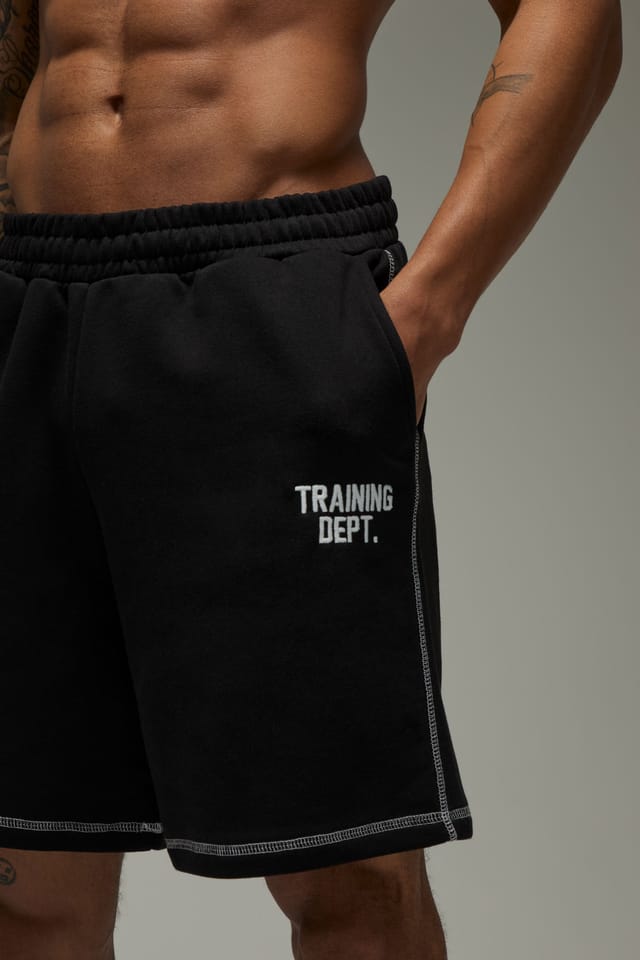 Training Dept. Training Dept. Men's Training Dept Contrast Stitch 7inch Short in Black - 3