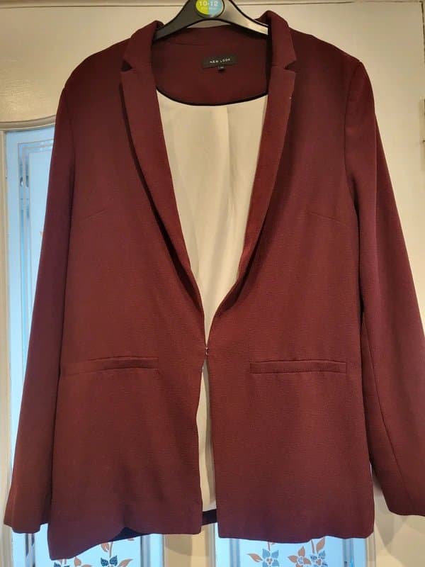 New Look New look burgundy blazer size 14