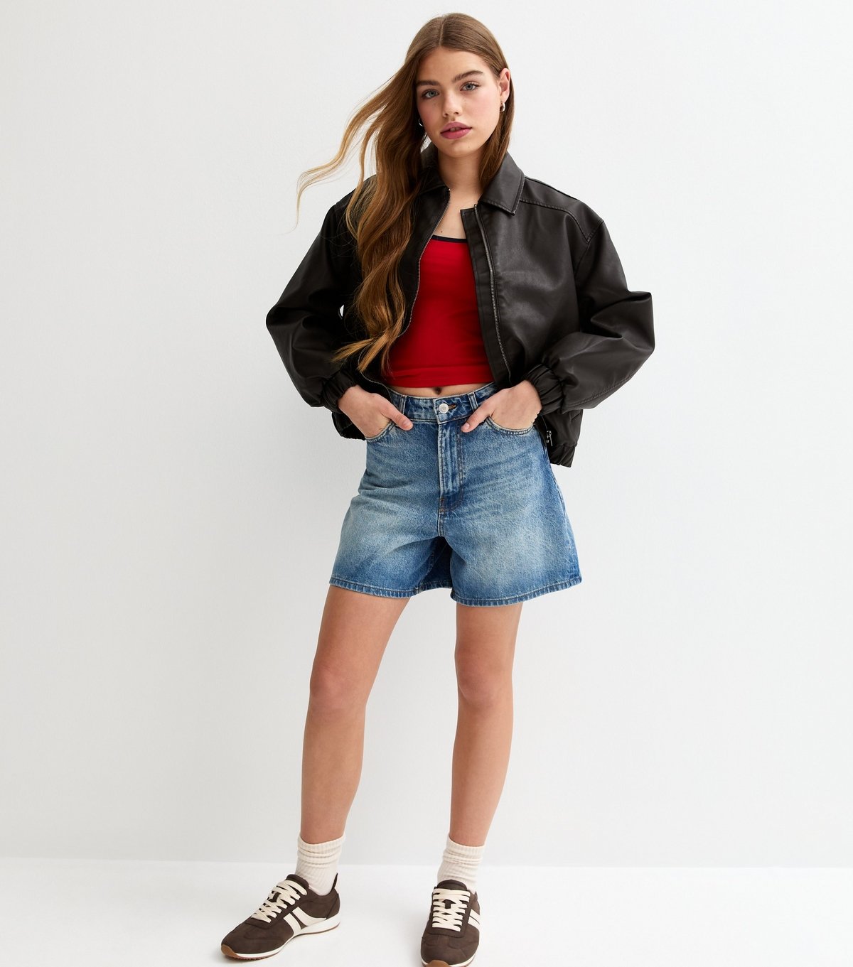 New Look Girls' Red Jersey Scoop Neck Cami Top New Look - 3