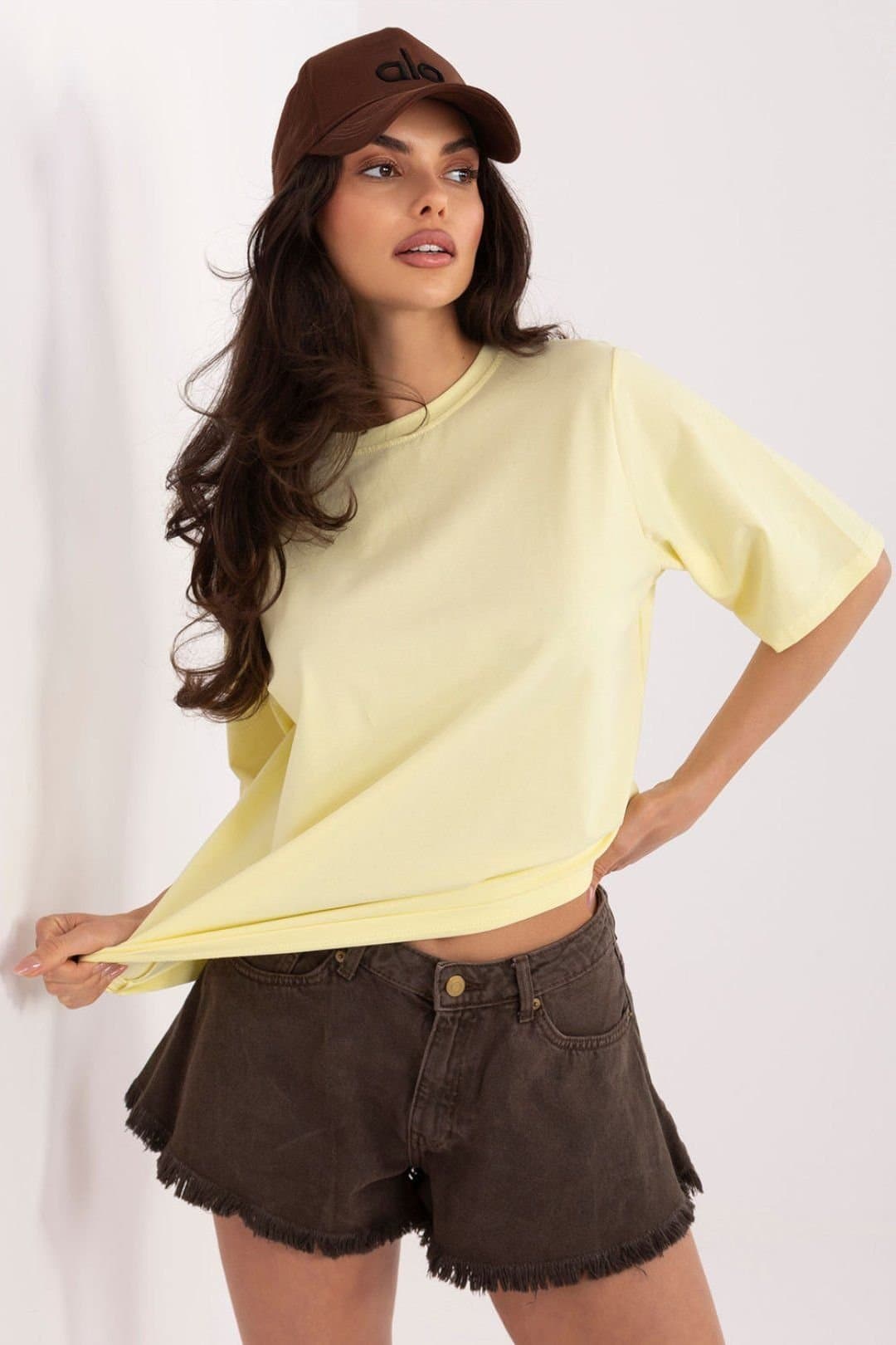 Love Lace Love Lace Women's Casual Character Cotton T-Shirt in Yellow