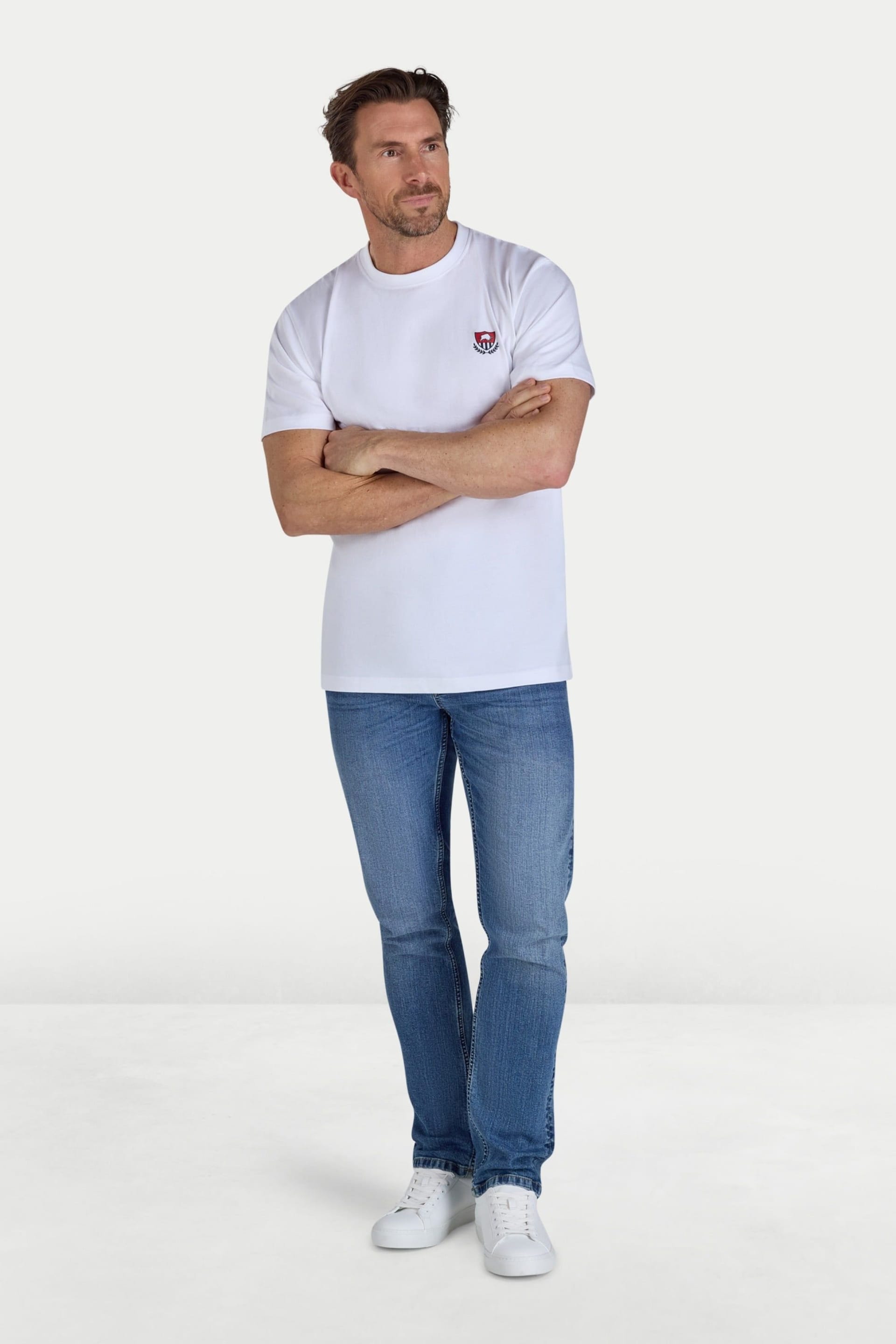 raging bull Raging Bull Men's Crest T-Shirt in White - 4
