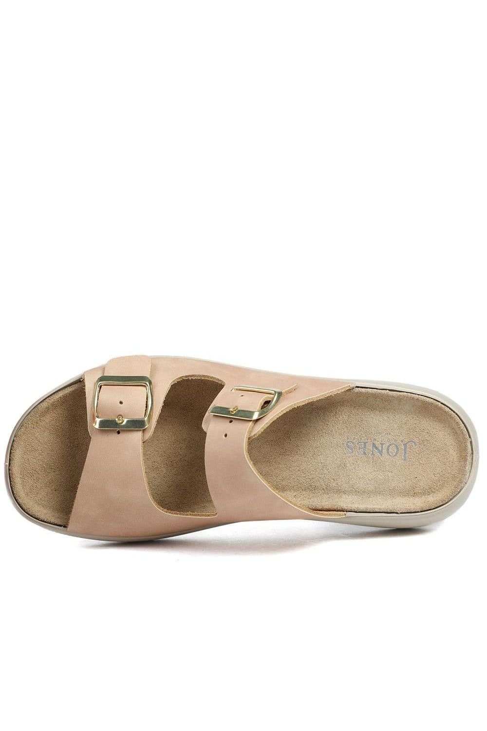 Jones Bootmaker Jones Bootmaker Women's Harlowe Wide Fit Leather Sandals in Beige - 4