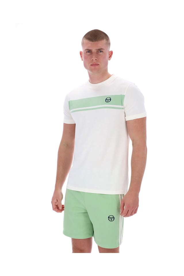 Sergio Tacchini Sergio Tacchini Men's Master T-Shirt White/Green in White - 3