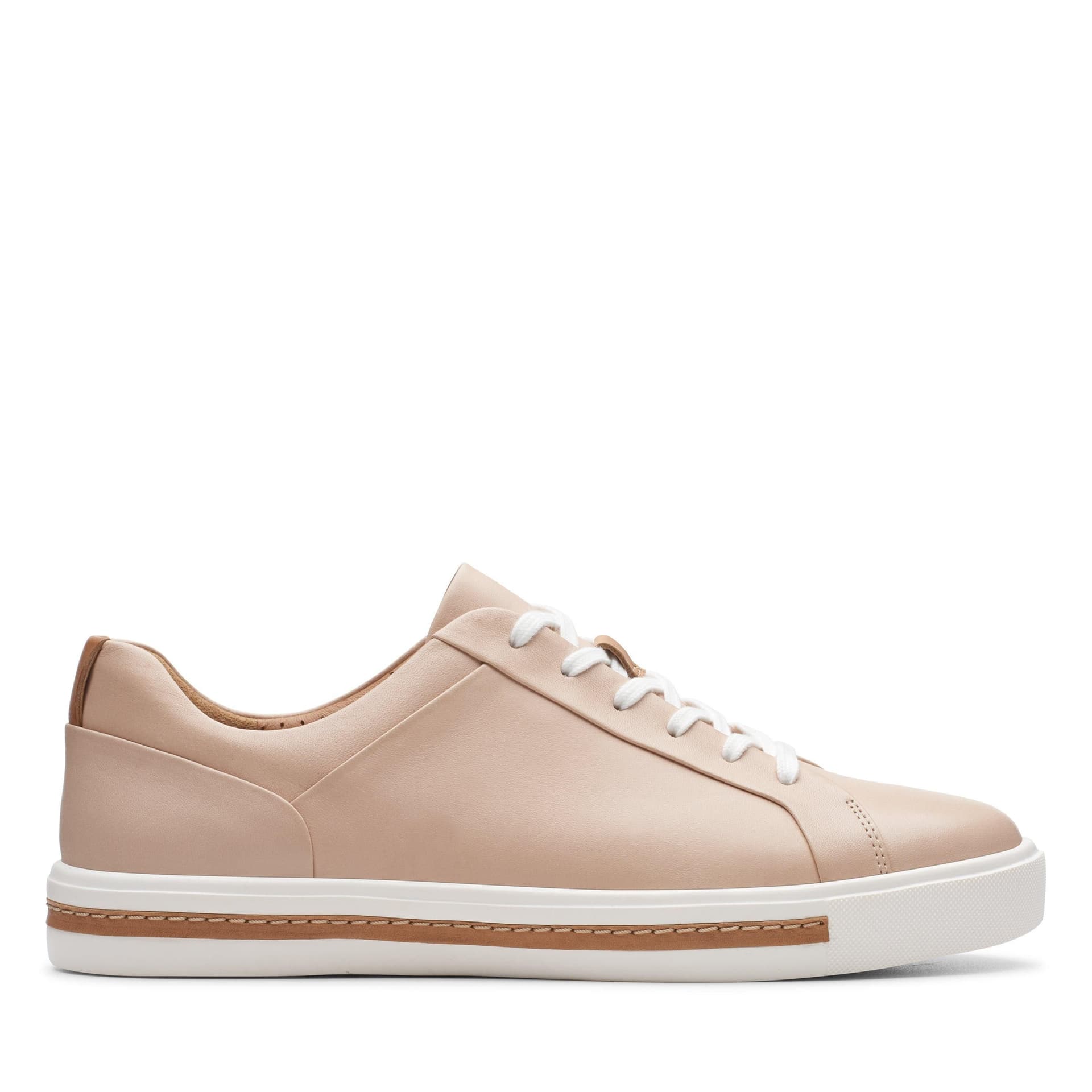Clarks Clarks Women's Un Maui Lace Blush Leather Trainers in Pink