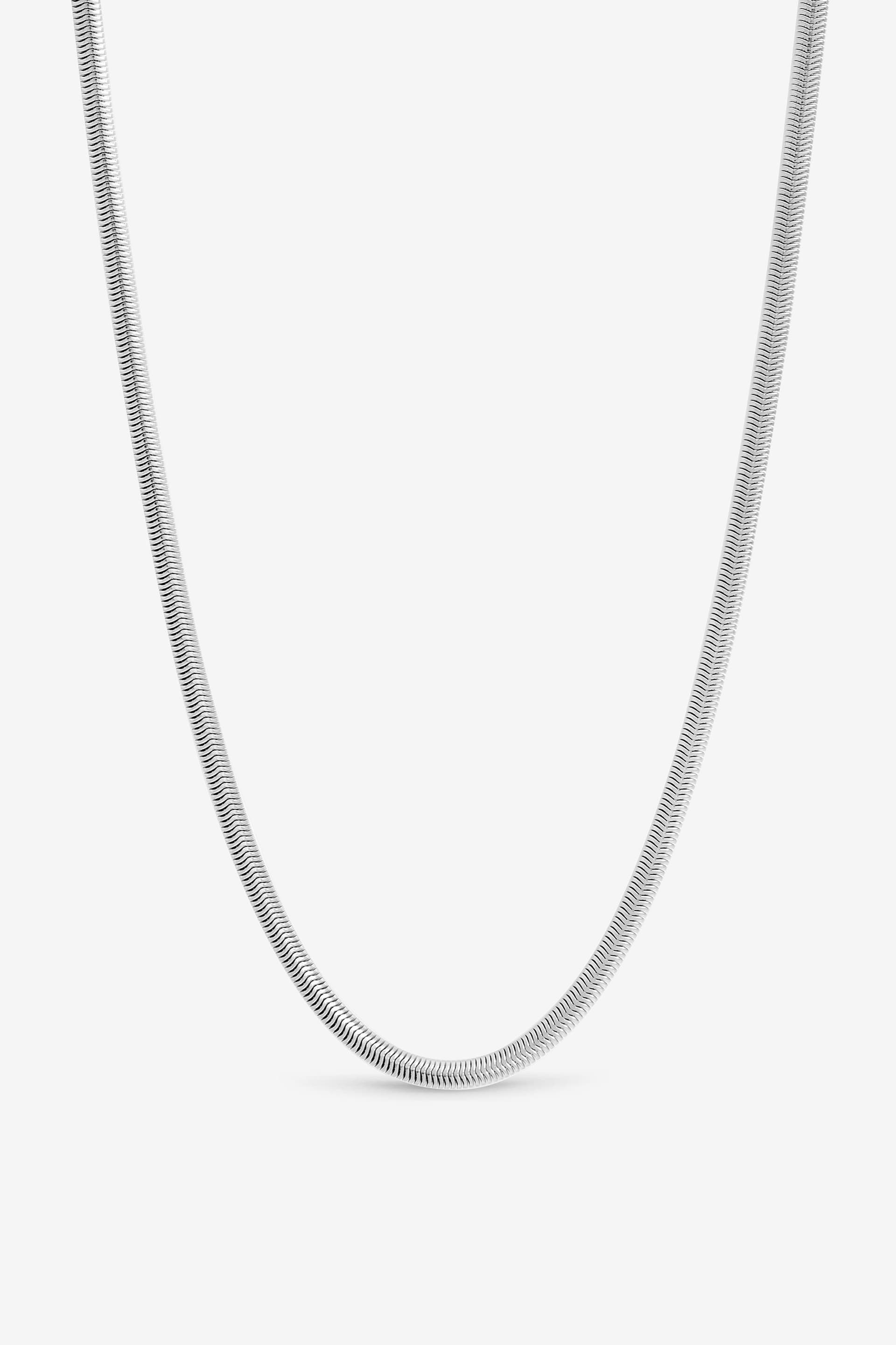 Inicio Inicio Men's Steel Waterproof Snake Chain Necklace - Silver