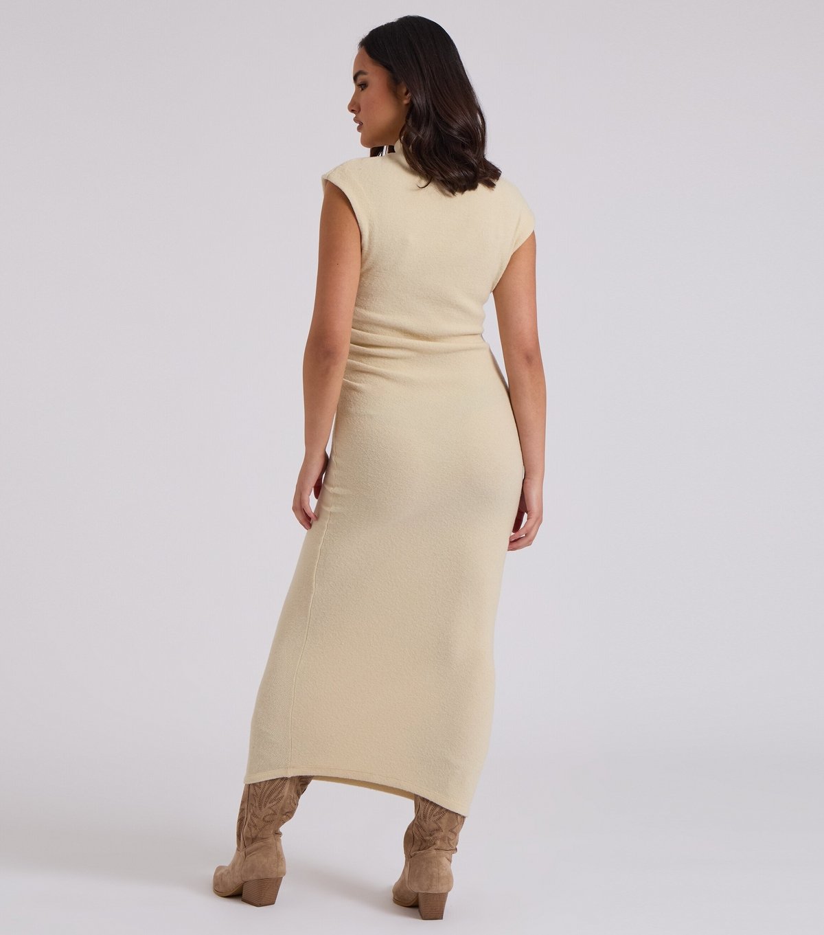 Urban Bliss Women's Cream Roll Neck Midi Dress Urban Bliss New Look - 4