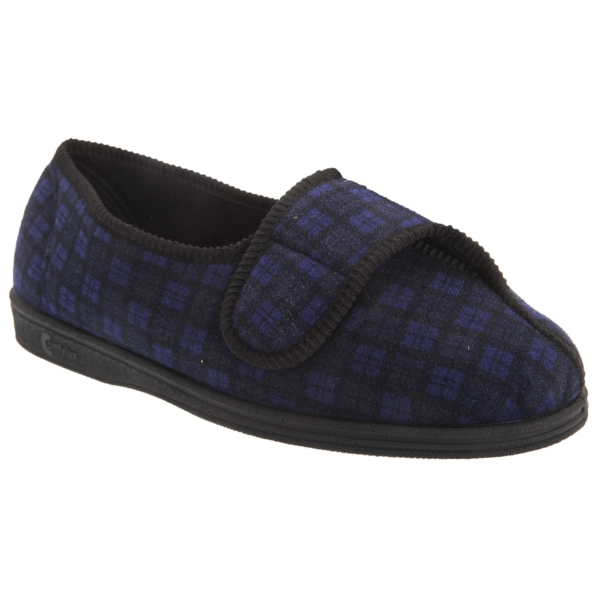 Comfylux Comfylux Men's Georgie Superwide Slippers in Navy - 2