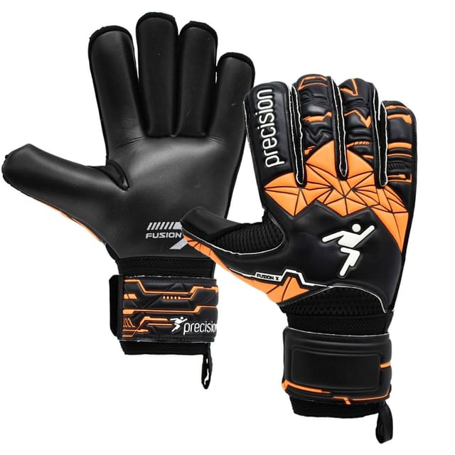 Precision Precision Men's Fusion X Roll Finger Protect Goalkeeper Gloves in Jet Black - 2