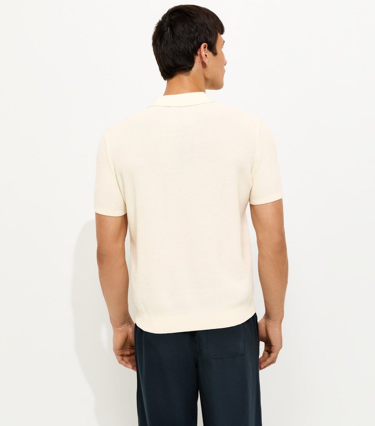 New Look Men's Off White Regular Short Sleeve Polo Top New Look - 4