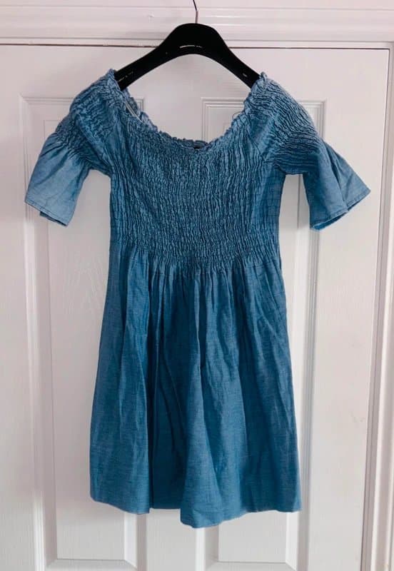 Boohoo Boohoo 14 denim holiday party festival beach dress same day post
