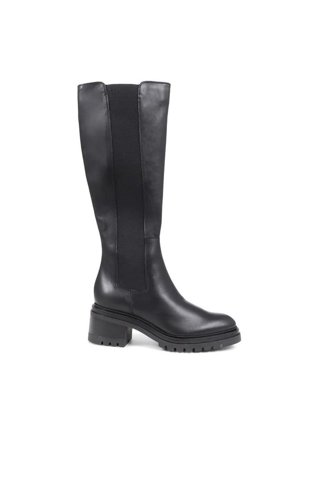 Jones Bootmaker Jones Bootmaker Women's Domenica Leather Knee Length Boots in Black - 2
