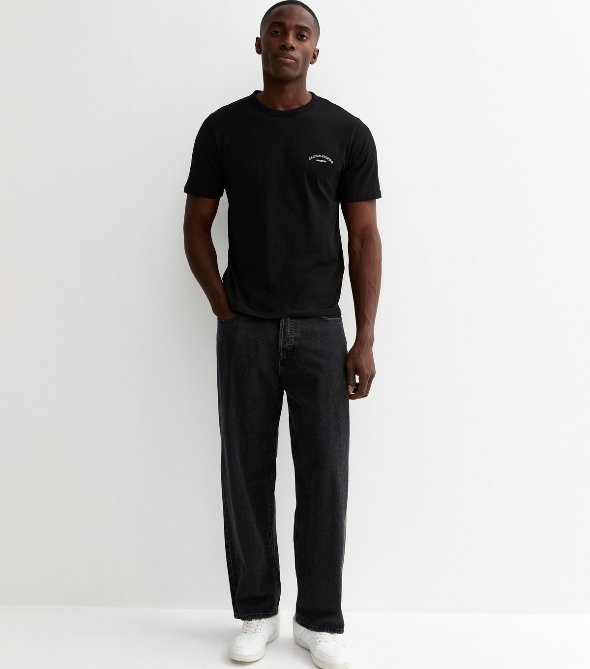 jack & jones Men's Black Archive Regular Short Sleeve T-Shirt Jack & Jones New Look - 3