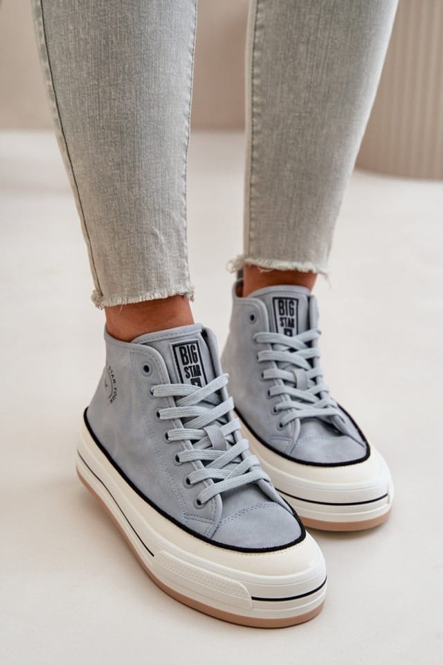 Love Lace Love Lace Women's Big Star Autumn Winter Sneakers with Cushioned Insole Comfort in Blue - 3