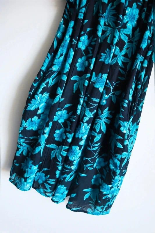saybury Saybury size 20/22 (XL) Blue floral sequined seam pocket dress - 1