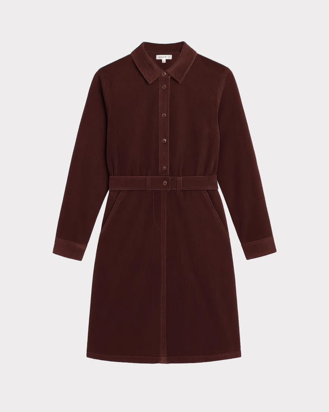 Kettlewell Kettlewell Women's Jamie Cord Dress in Chocolate - 2