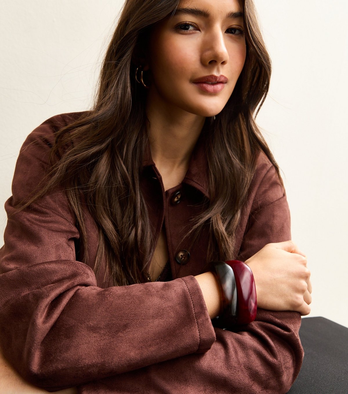 New Look Red Pack Of 2 Angular Chunky Bangles New Look - 2