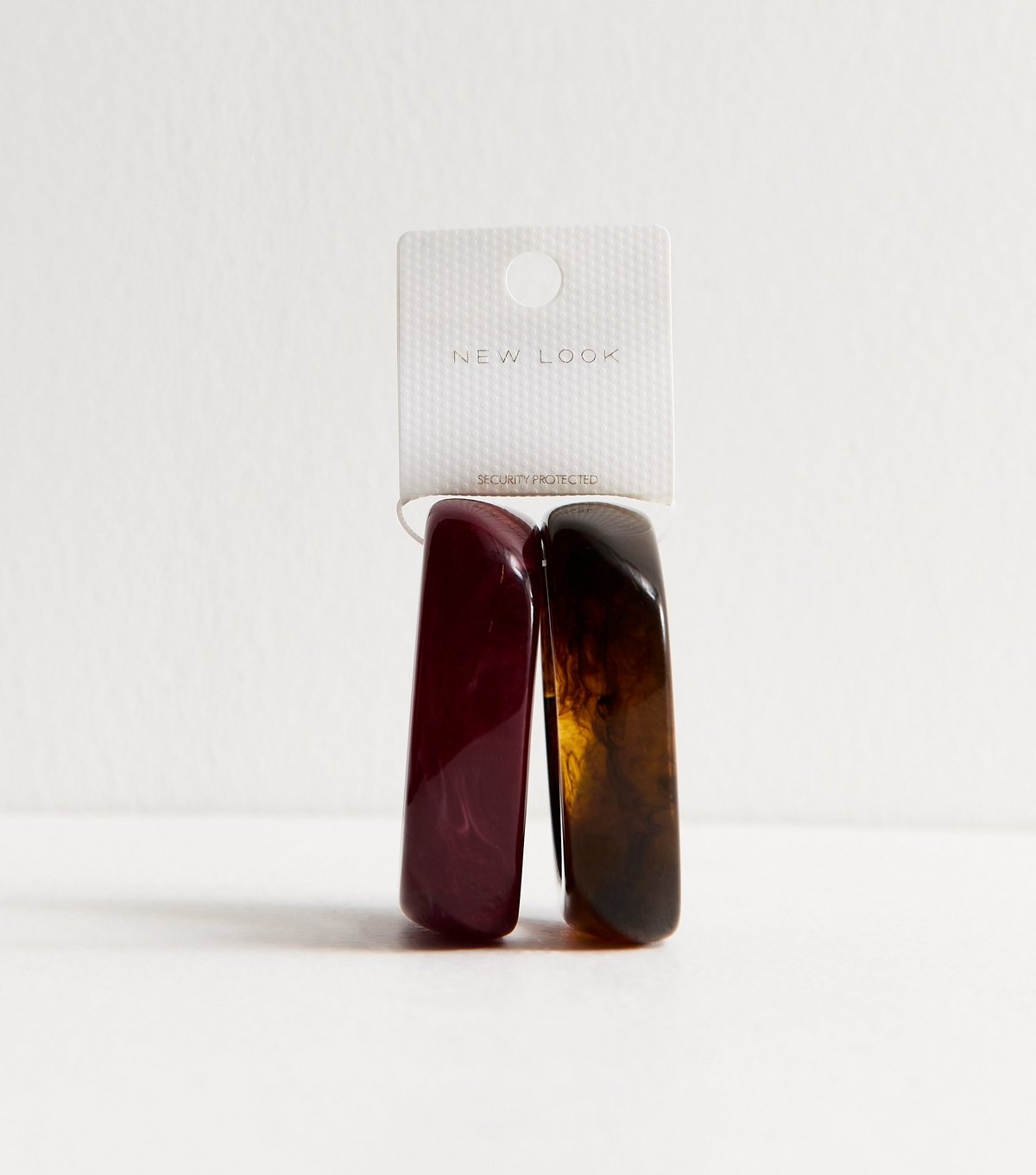 New Look Red Pack Of 2 Angular Chunky Bangles New Look - 3