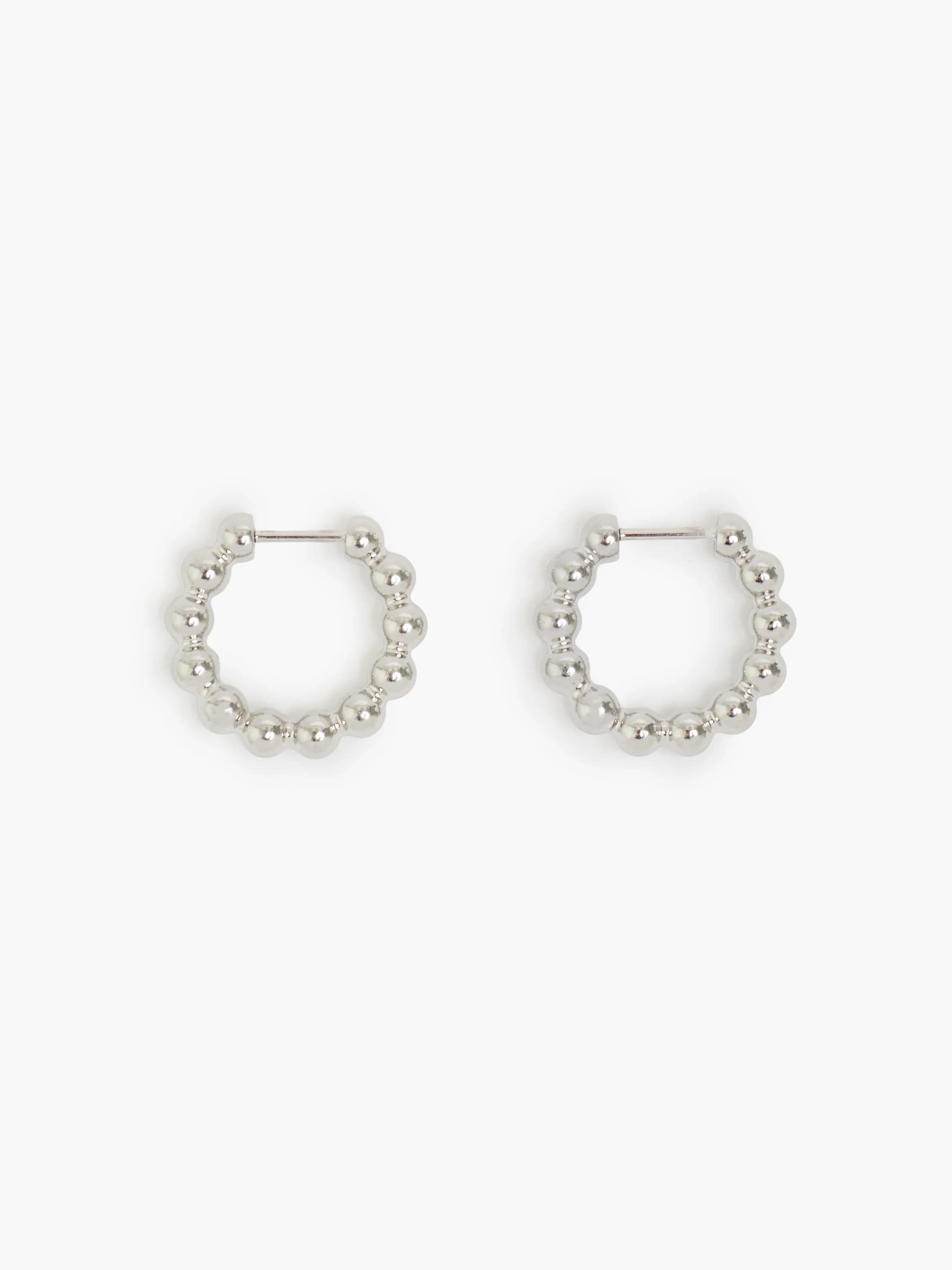 French Connection Bubble Hoop Earrings Silver