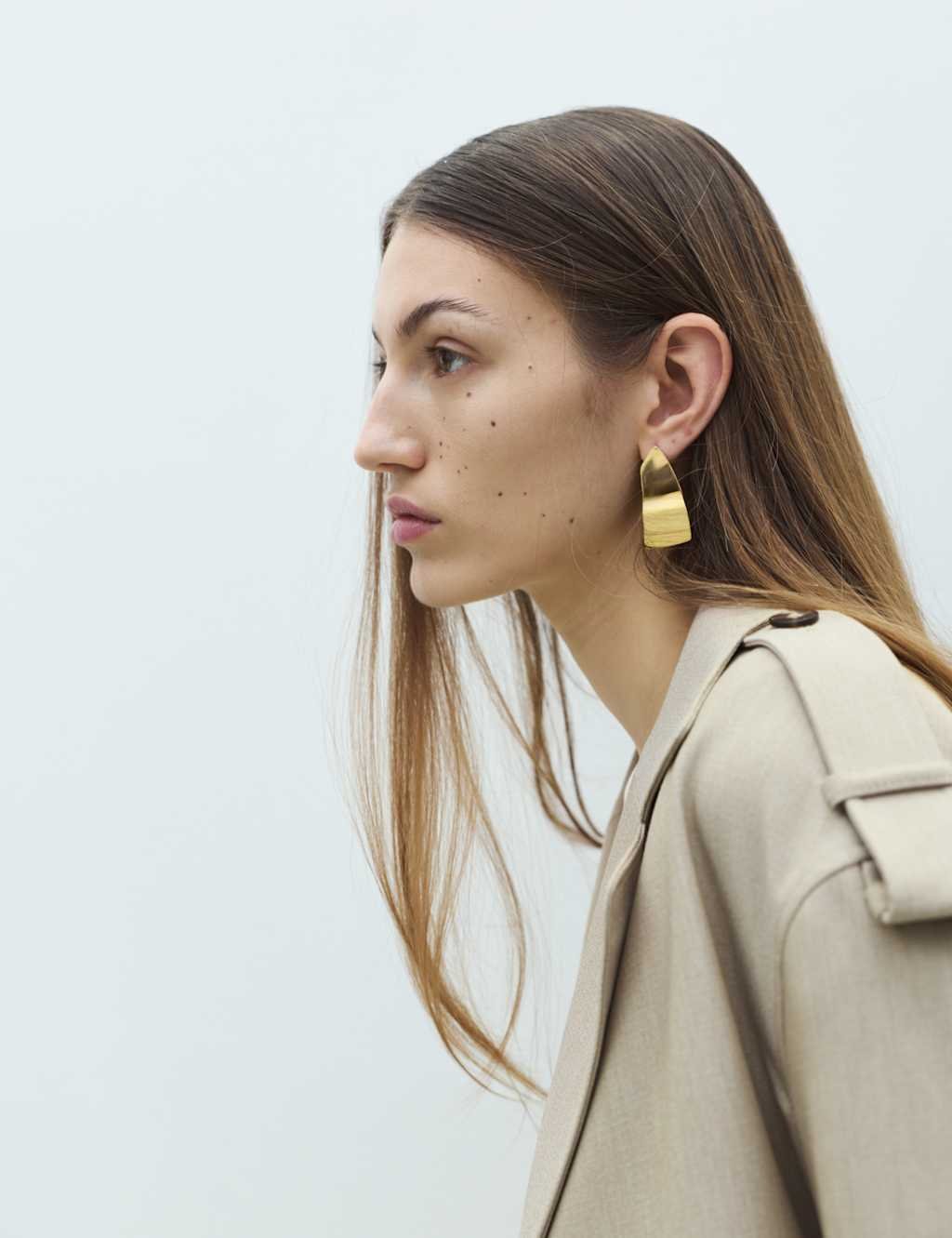 Marks & Spencer M&S Belted Double Breasted Short Trench Coat Neutral - 2