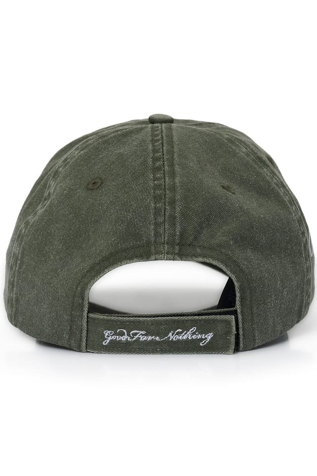 Good For Nothing Good For Nothing Men's Monogram Washed Cotton Cap in Green - 2